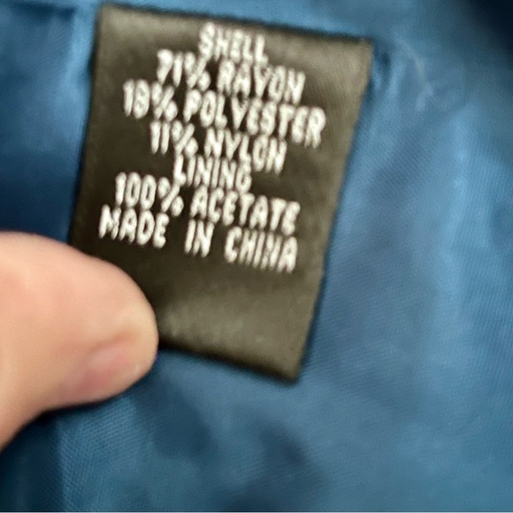 Adrianna Papell Blue Cropped Jacket Blazer/Top, size 14W - Picture 7 of 11